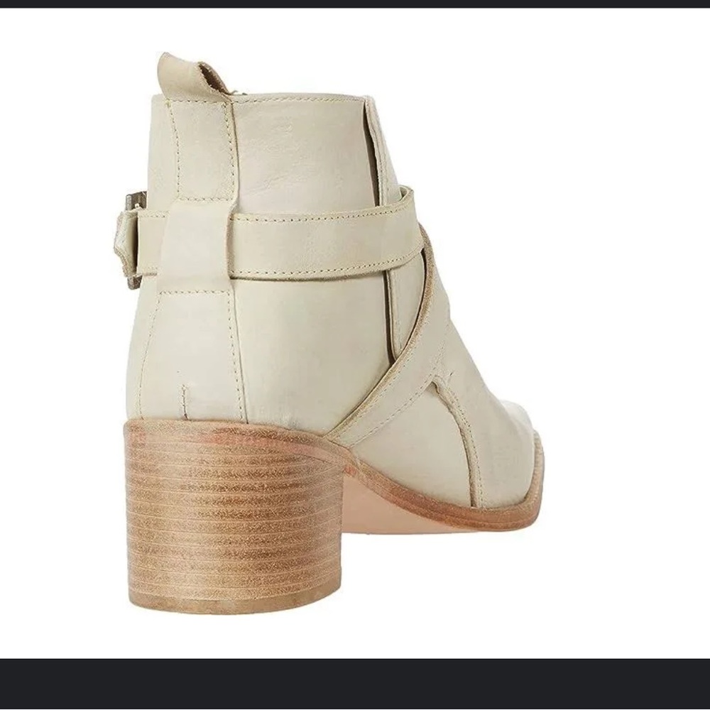 Free People Back Loop Ankle Boot In Cream - Picture 2 of 2